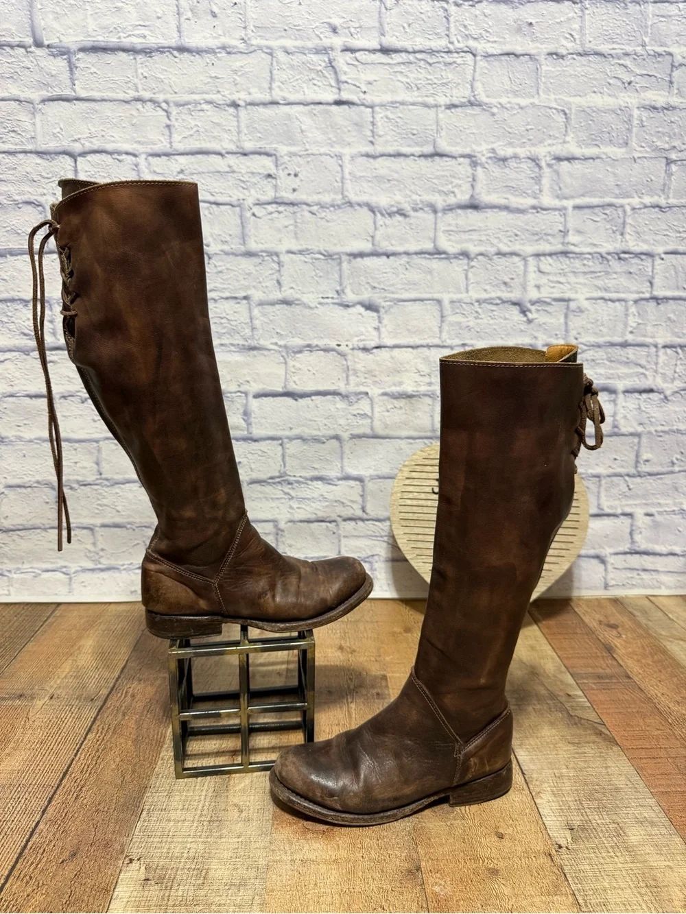 Bed Stu Manchester Brown Leather Knee High Boots Size 7